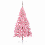 HKH Árvore de Natal Artificial Pré-Iluminada Rosa em PVC