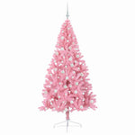 HKH Árvore de Natal Artificial Pré-Iluminada Rosa em PVC