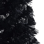 HKH Árvore de Natal Artificial Pré-Iluminada Preto em PVC