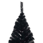 HKH Árvore de Natal Artificial Pré-Iluminada Preto em PVC