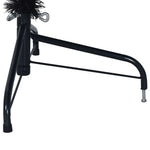 HKH Árvore de Natal Artificial Pré-Iluminada Preto em PVC