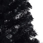 HKH Árvore de Natal Artificial Pré-Iluminada Preto em PVC