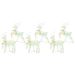 HKH Conjunto de 6 Renas com 180 LED's em PET - Colorido