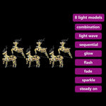 HKH Conjunto de 6 Renas com 180 LED's em PET - Colorido