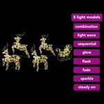 HKH Conjunto de 5 Renas 40 LED's em PET - Colorido