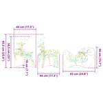 HKH Conjunto de 5 Renas 40 LED's em PET - Colorido