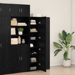 Aparador alto HKH de madera prensada con 1 puerta - Roble Negro