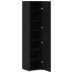 Aparador alto HKH de madera prensada con 1 puerta - Roble Negro