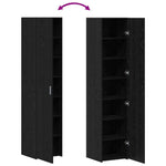 Aparador alto HKH de madera prensada con 1 puerta - Roble Negro