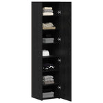 Aparador alto HKH de madera prensada con 1 puerta - Roble Negro