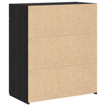 HKH Armario de Almacenamiento Moderno de Madera Procesada con 2 Puertas - Roble Negro