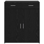 HKH Armario de Almacenamiento Moderno de Madera Procesada con 2 Puertas - Roble Negro