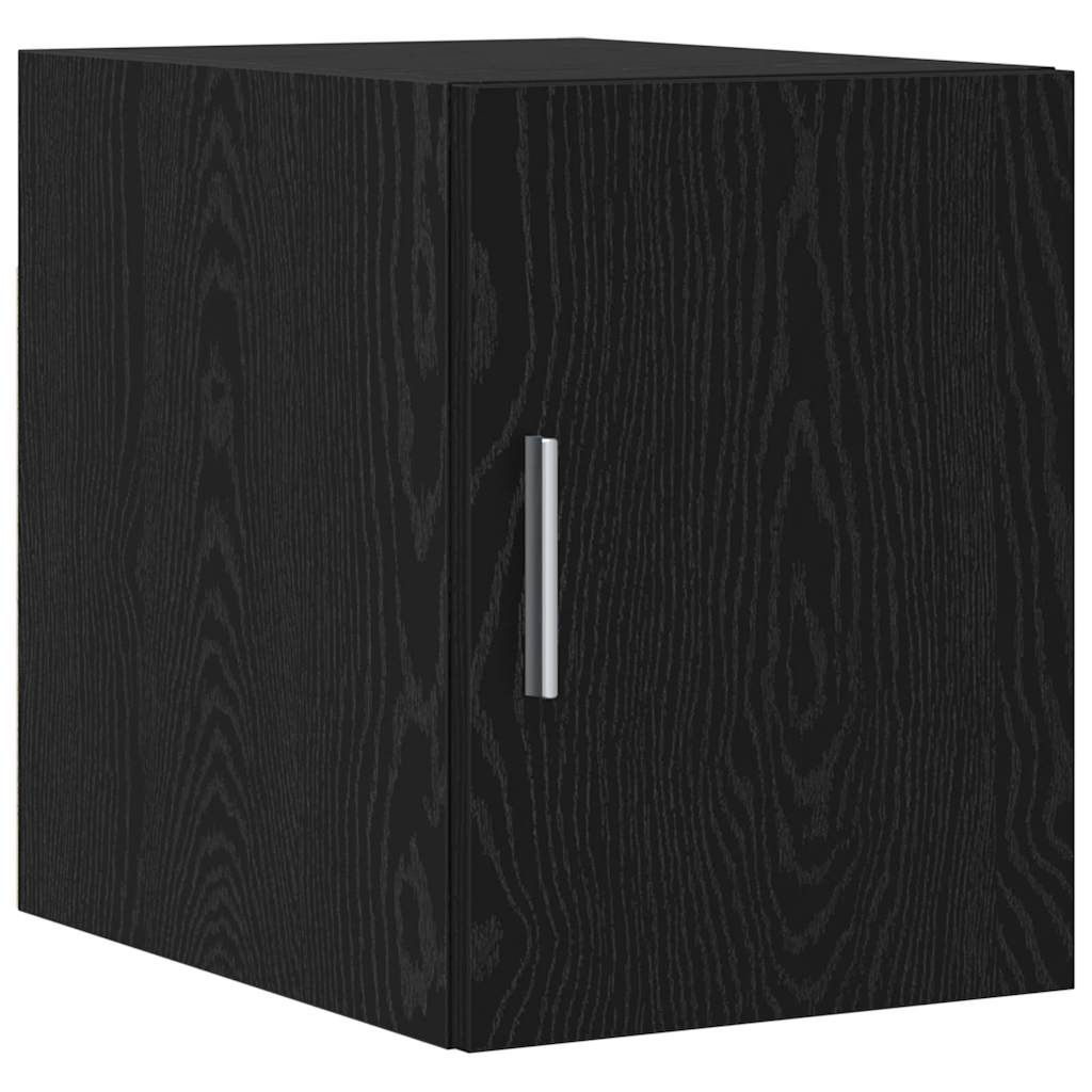 HKH Armario de Almacenamiento Alto de 3 Piezas de Madera Procesada con 2 Puertas - Roble Negro