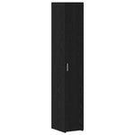 HKH Armario de Almacenamiento Alto de 3 Piezas de Madera Procesada con 2 Puertas - Roble Negro