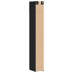 HKH Armario de Almacenamiento Alto de 3 Piezas de Madera Procesada con 2 Puertas - Roble Negro