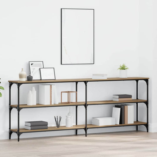 Mesa Auxiliar HKH con Estante Artesanal de Roble