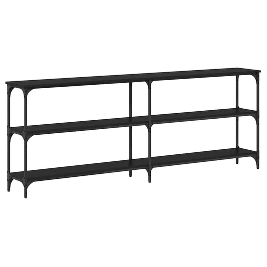 Mesa auxiliar HKH con estante en roble - Negro