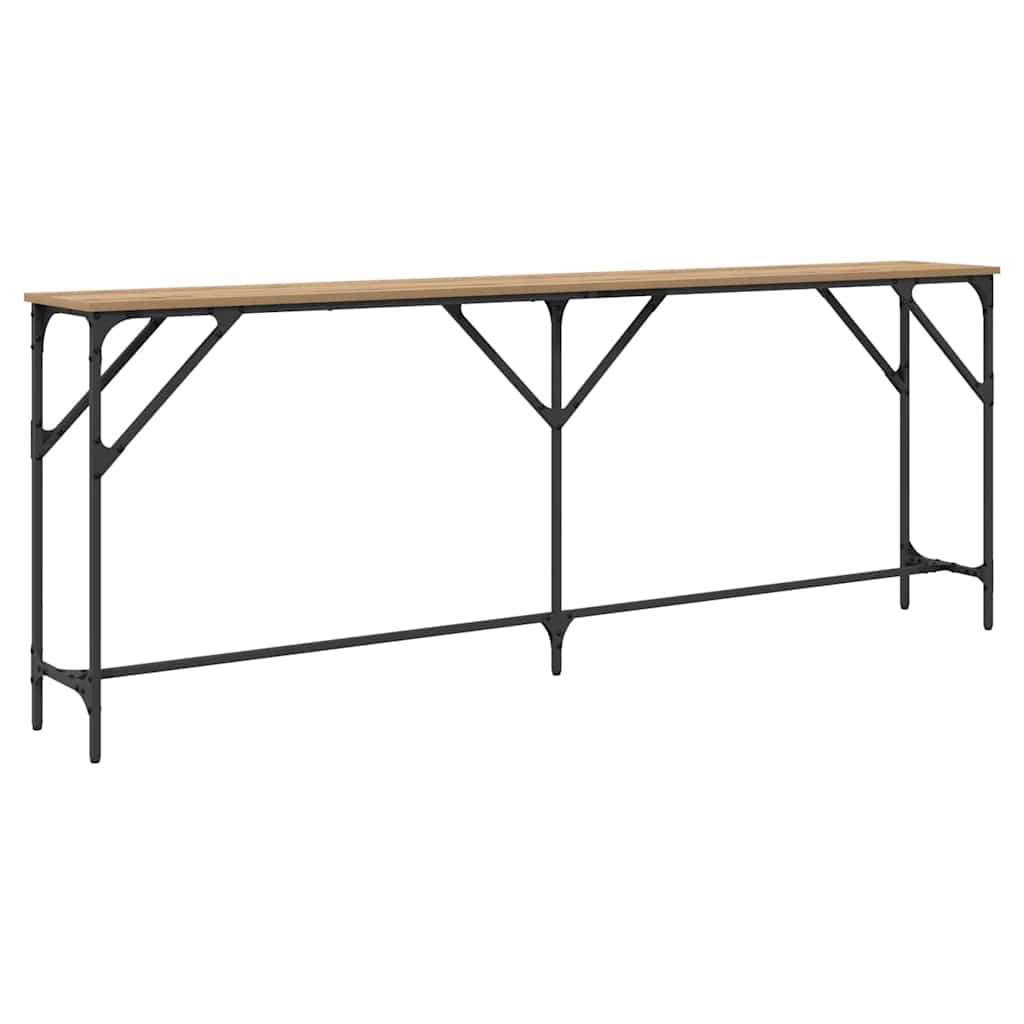 Mesa consola auxiliar HKH de roble artesanal