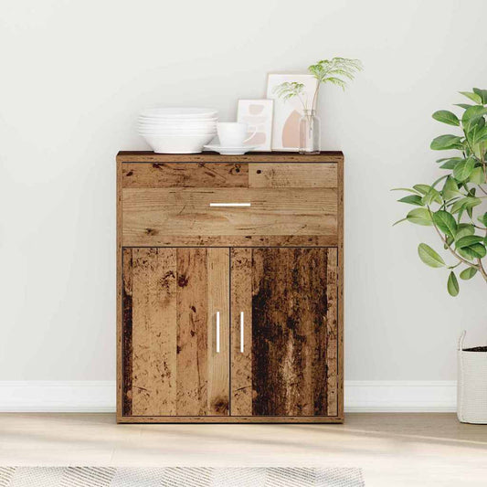 HKH Aparador moderno de madera procesada con 2 puertas - Madera Antigua