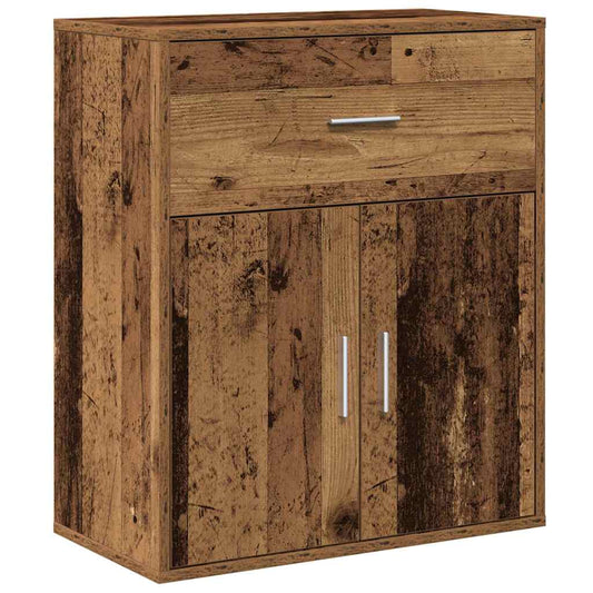 HKH Aparador moderno de madera procesada con 2 puertas - Madera Antigua
