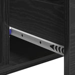 HKH Aparador Moderno de Madera Procesada con 1 Puerta y 3 Cajones - Roble Negro