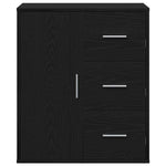 HKH Aparador Moderno de Madera Procesada con 1 Puerta y 3 Cajones - Roble Negro