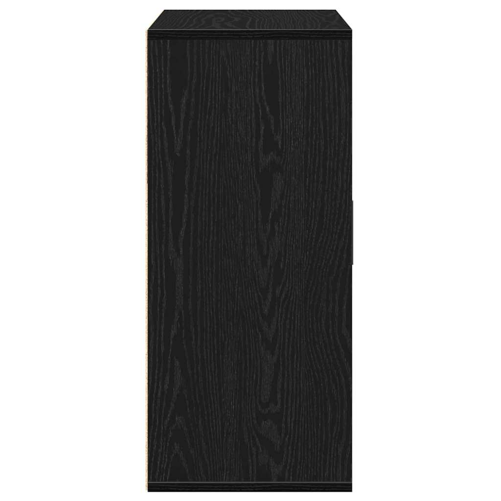 HKH Aparador Moderno de Madera Procesada con 1 Puerta y 3 Cajones - Roble Negro