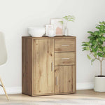 HKH Aparador Moderno de Madera Procesada con 2 Puertas y 2 Cajones - Roble Artesanal