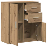 HKH Aparador Moderno de Madera Procesada con 2 Puertas y 2 Cajones - Roble Artesanal