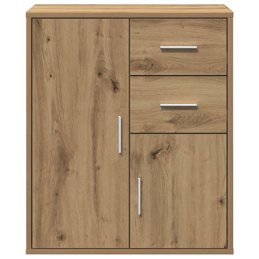 HKH Aparador Moderno de Madera Procesada con 2 Puertas y 2 Cajones - Roble Artesanal