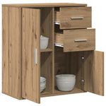 HKH Aparador Moderno de Madera Procesada con 2 Puertas y 2 Cajones - Roble Artesanal
