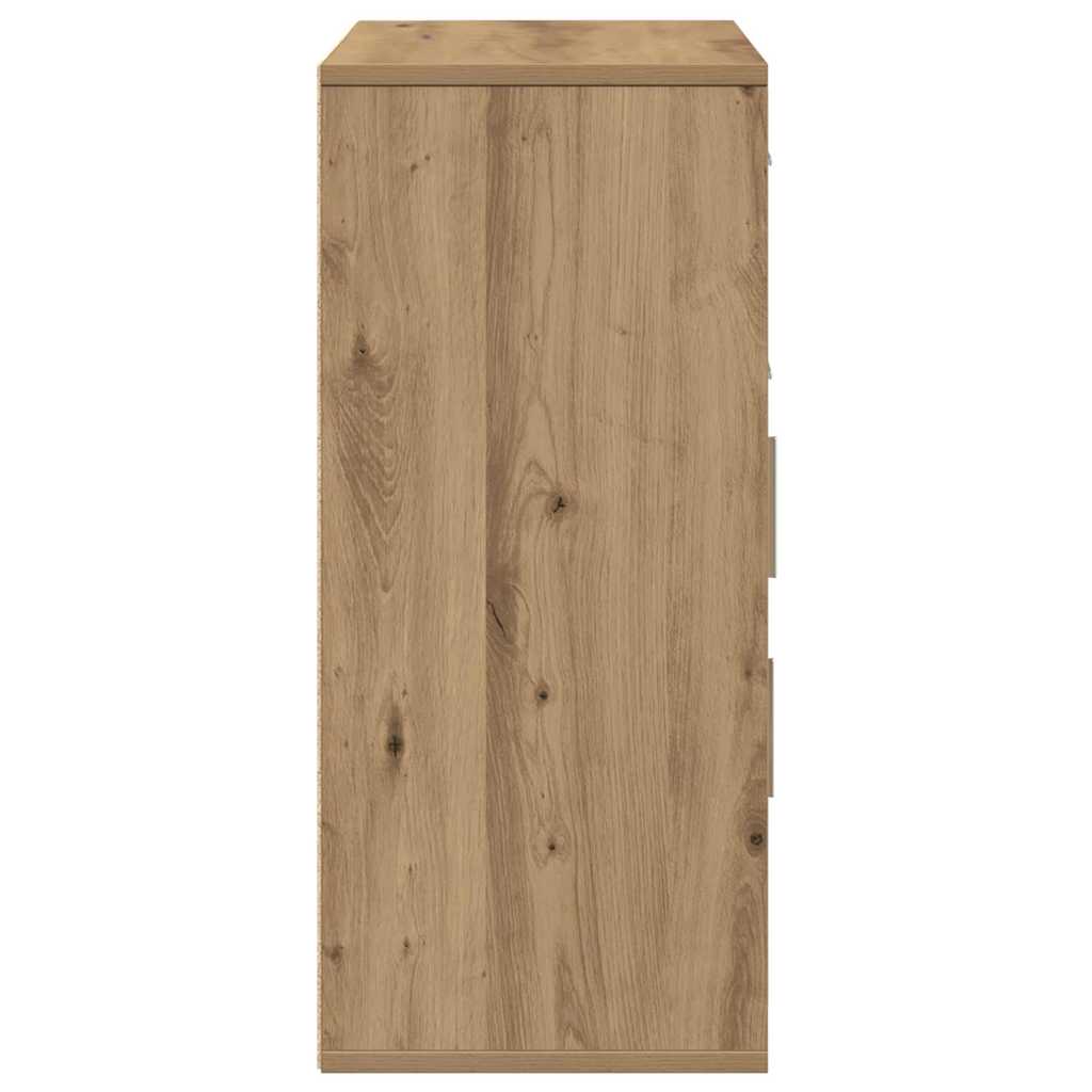 HKH Aparador Moderno de Madera Procesada con 2 Puertas y 2 Cajones - Roble Artesanal