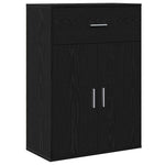 HKH Aparador Clásico en Madera Procesada con 2 Puertas y 1 Cajón - Roble Negro