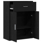 HKH Aparador Clásico en Madera Procesada con 2 Puertas y 1 Cajón - Roble Negro