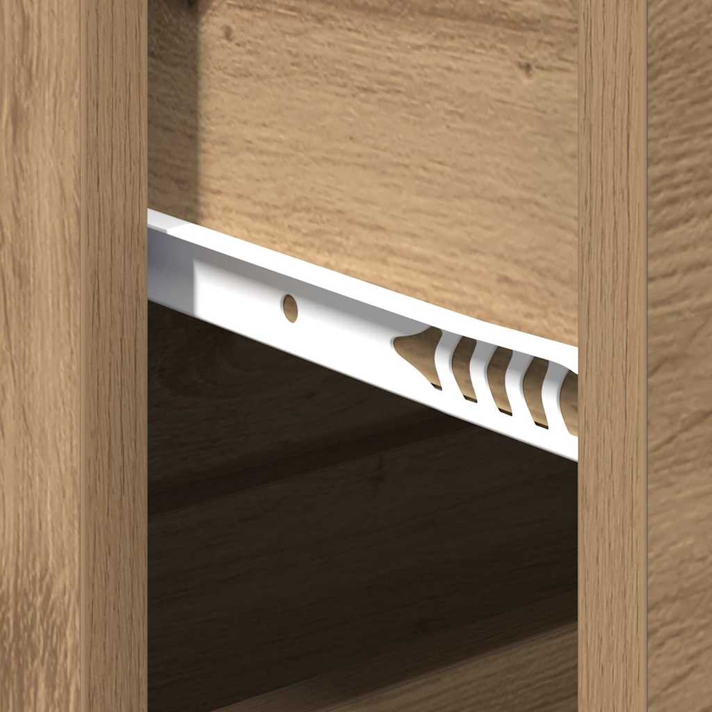 HKH Aparador Moderno de Madera Procesada con 4 Cajones - Roble Artesanal