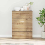 HKH Aparador Moderno de Madera Procesada con 4 Cajones - Roble Artesanal