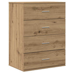 HKH Aparador Moderno de Madera Procesada con 4 Cajones - Roble Artesanal