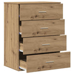 HKH Aparador Moderno de Madera Procesada con 4 Cajones - Roble Artesanal