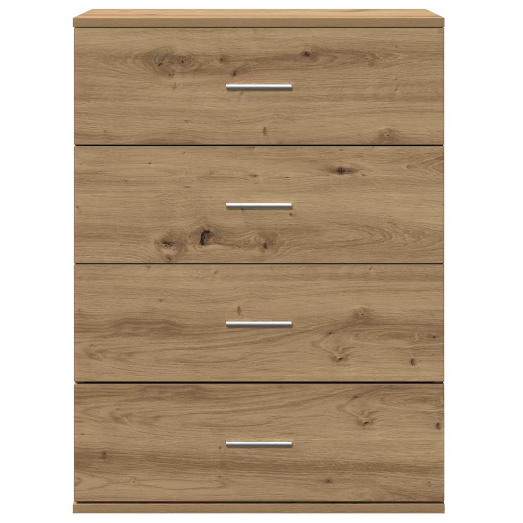 HKH Aparador Moderno de Madera Procesada con 4 Cajones - Roble Artesanal
