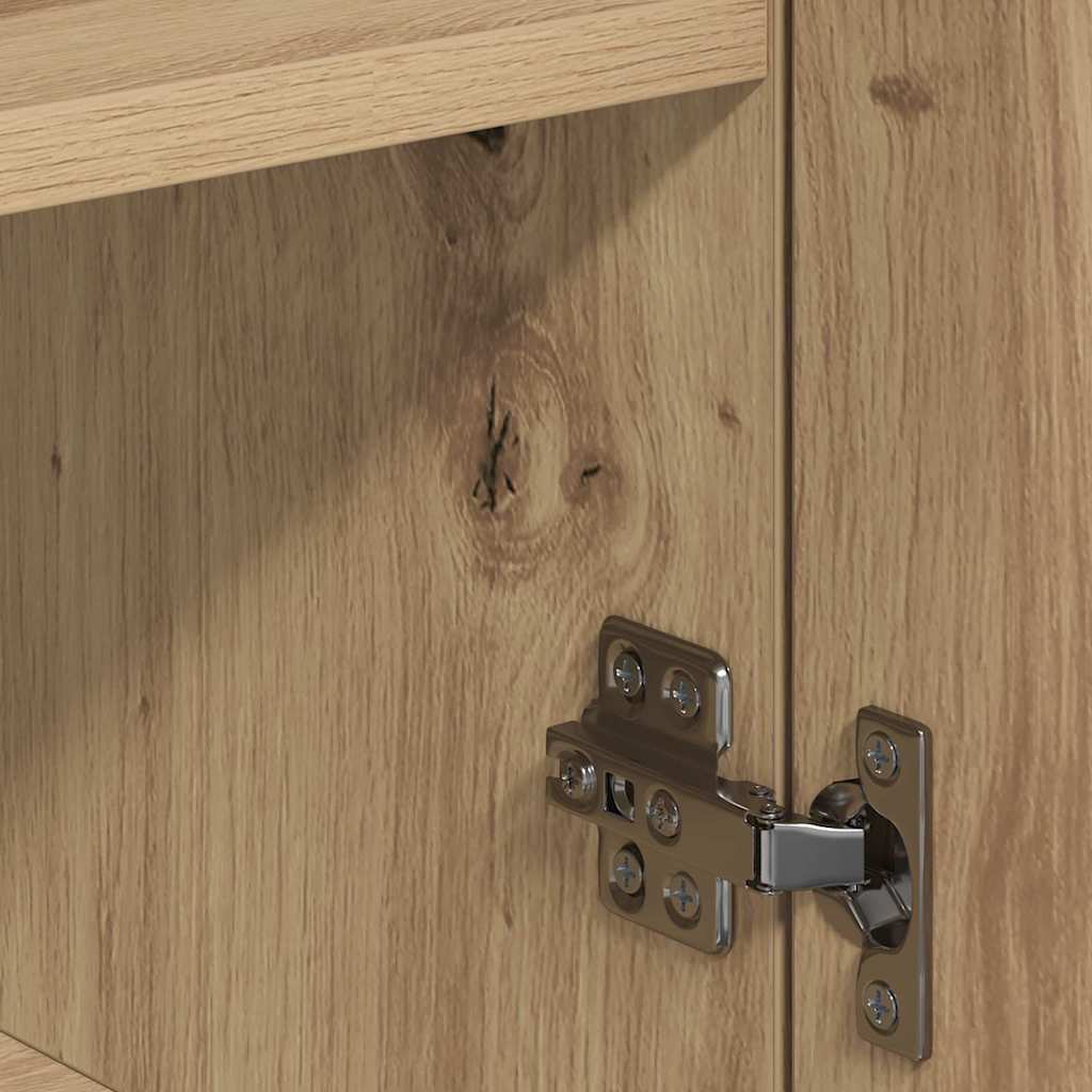 HKH Aparador Moderno de Madera Procesada con 2 Puertas y 2 Cajones - Roble Artesanal