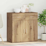 HKH Aparador Moderno de Madera Procesada con 2 Puertas y 2 Cajones - Roble Artesanal