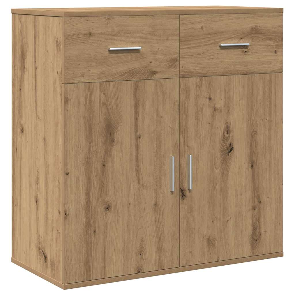HKH Aparador Moderno de Madera Procesada con 2 Puertas y 2 Cajones - Roble Artesanal