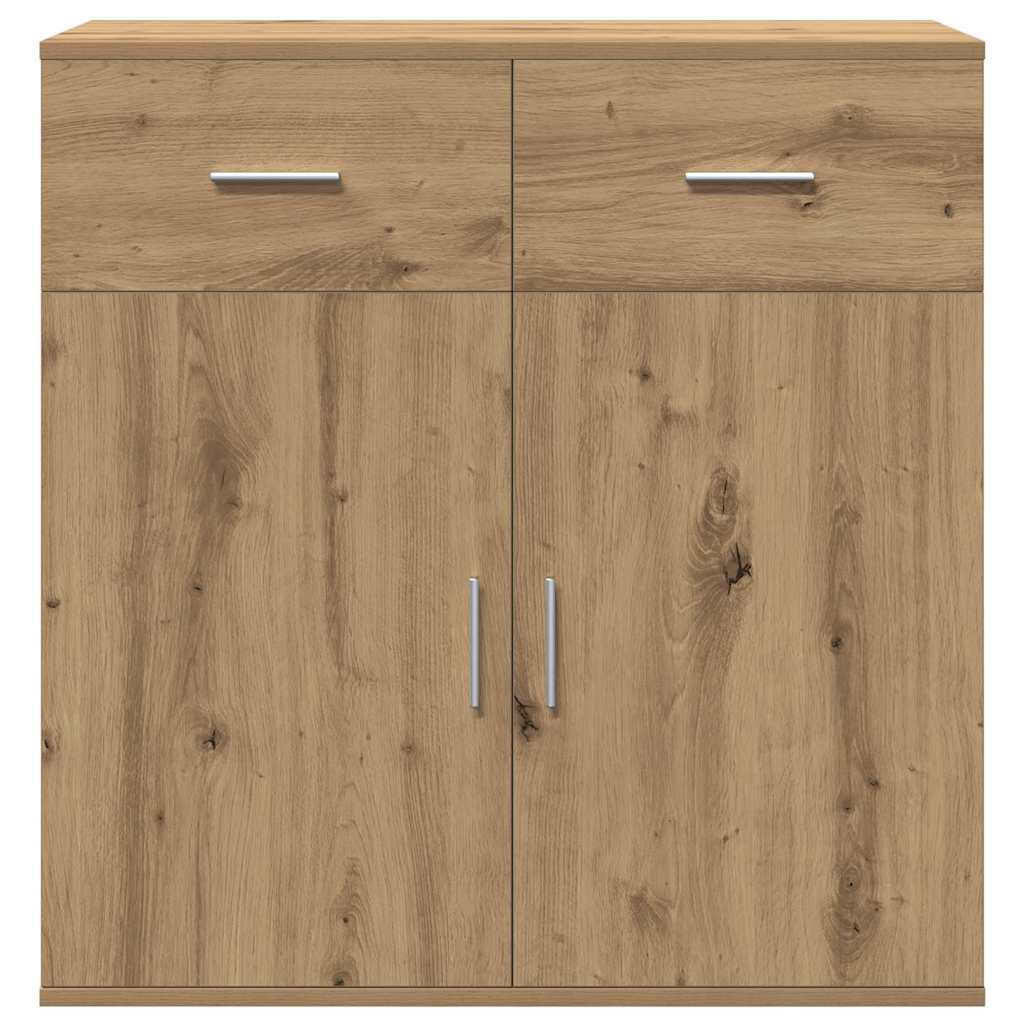HKH Aparador Moderno de Madera Procesada con 2 Puertas y 2 Cajones - Roble Artesanal