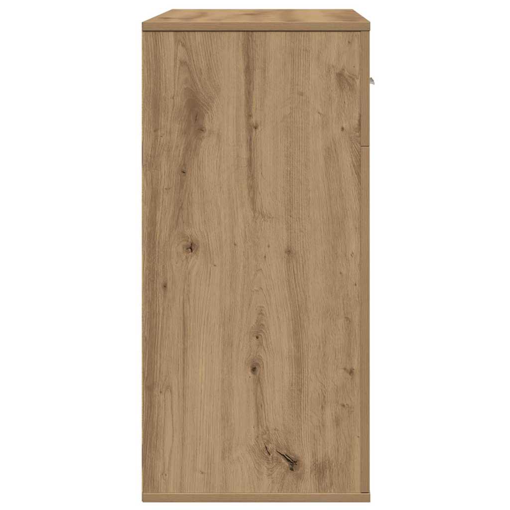 HKH Aparador Moderno de Madera Procesada con 2 Puertas y 2 Cajones - Roble Artesanal