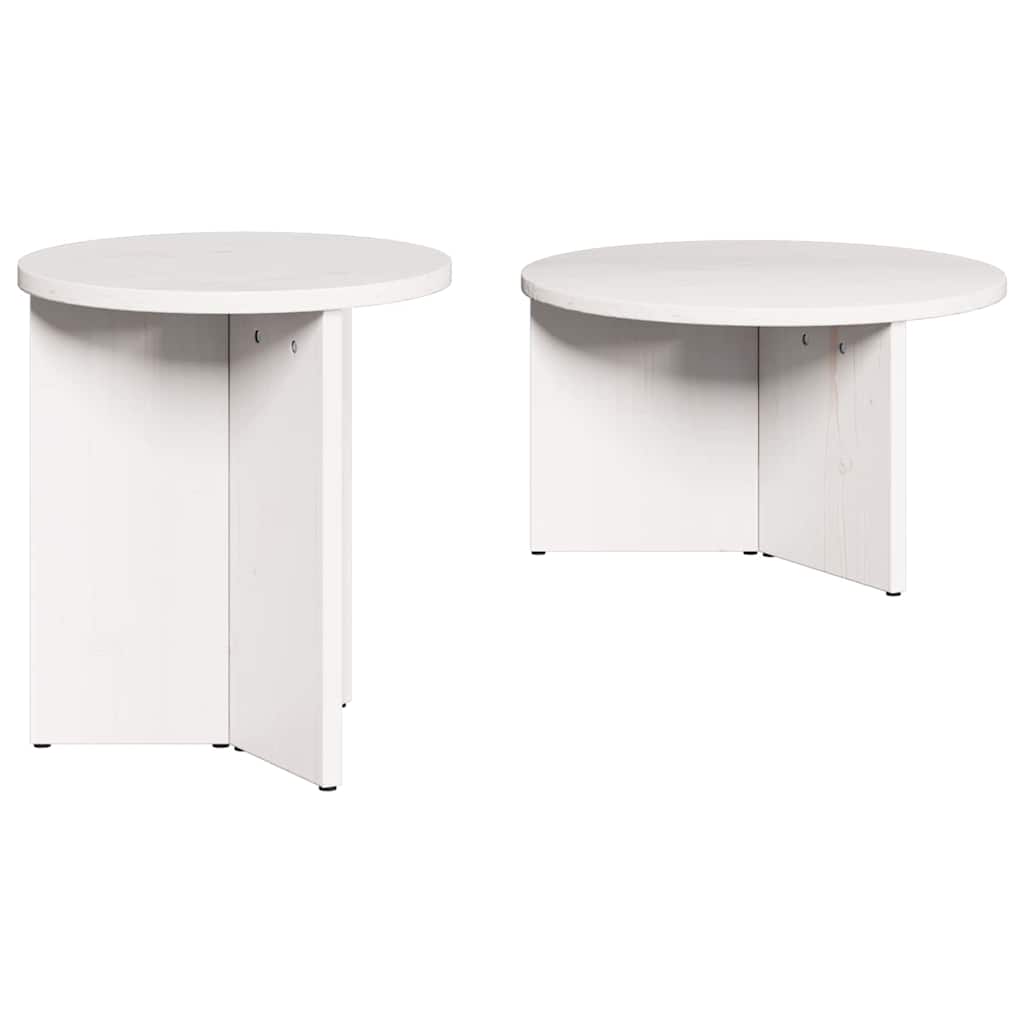 HKH Juego de 2 Mesas de Centro HKH - Blanco