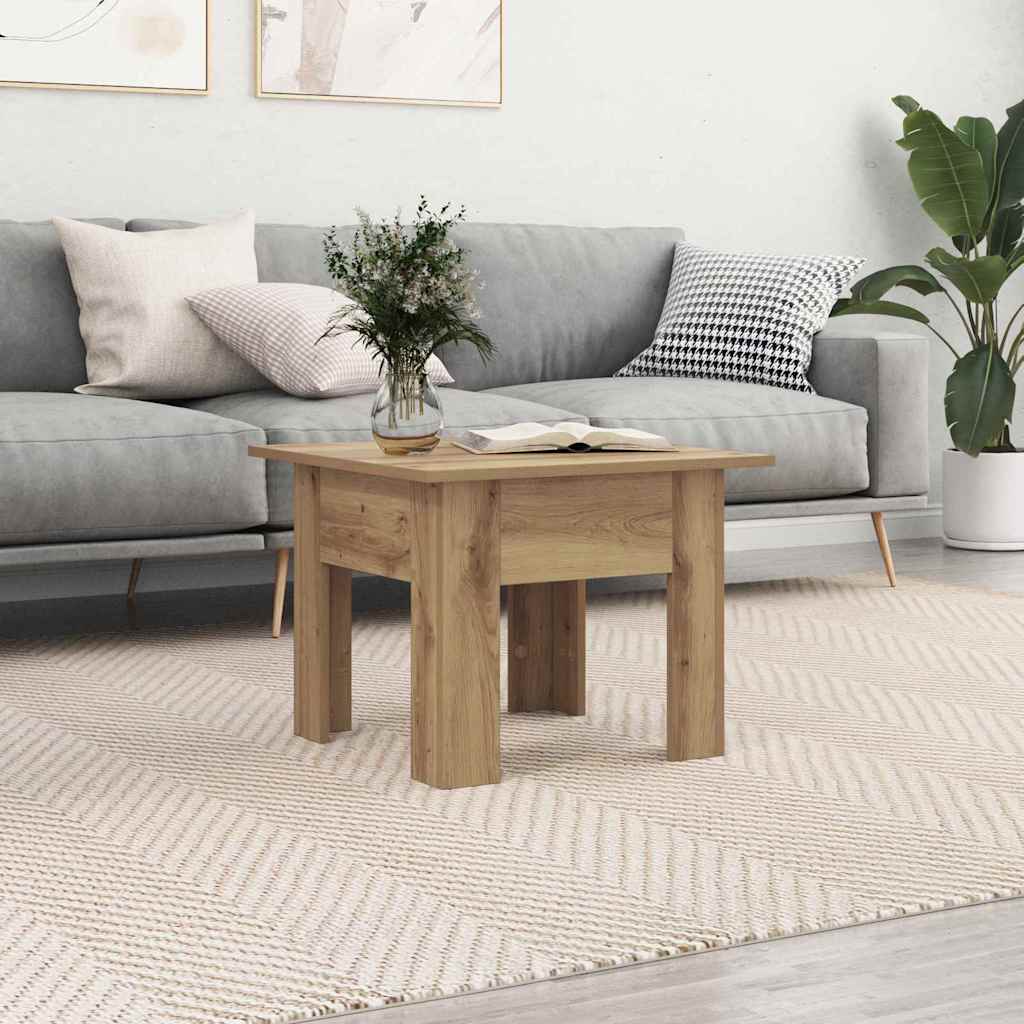 Mesa de centro HKH, color roble artesanal, de madera de ingeniería