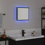 Espejo de baño LED HKH en roble - Negro