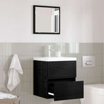HKH Mueble de Baño con Cajón de Roble - Negro
