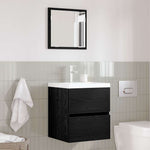 HKH Mueble de Baño con Cajón de Roble - Negro