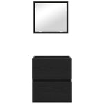 HKH Mueble de Baño con Cajón de Roble - Negro